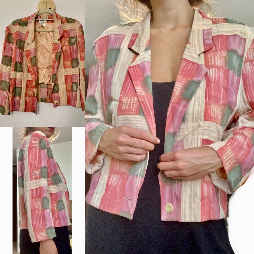 Clichy plaid pastel blazer